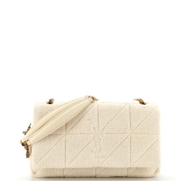 NWT Saint Laurent Terry Patchwork Monogram Medium Jamie - Picture 1 of 9